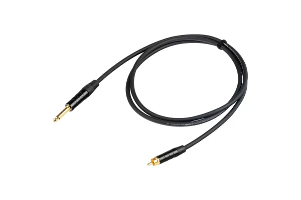 Кабель T-B0.5  RCA "папа" - jack 6.3 "папа"- 0,5 метра