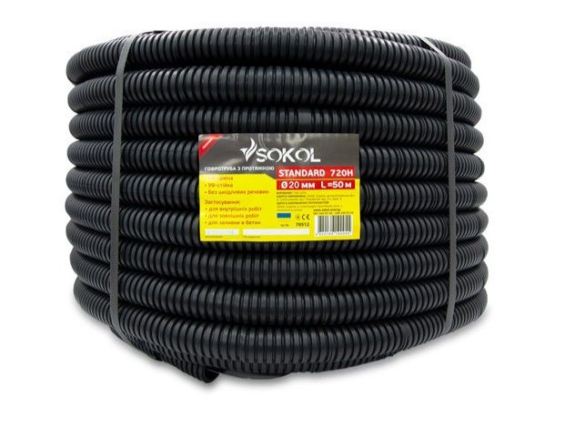Гофротруба Sokol Standard d25 ПВХ
