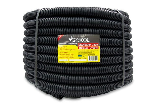 Гофротруба Sokol Standard d32 ПВХ
