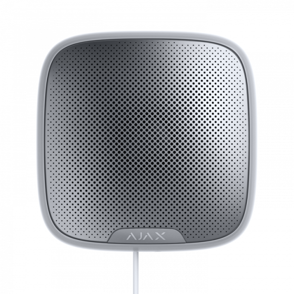 Дротова сирена з клемою для зовнішнього світлодіоду Ajax StreetSiren Fibra