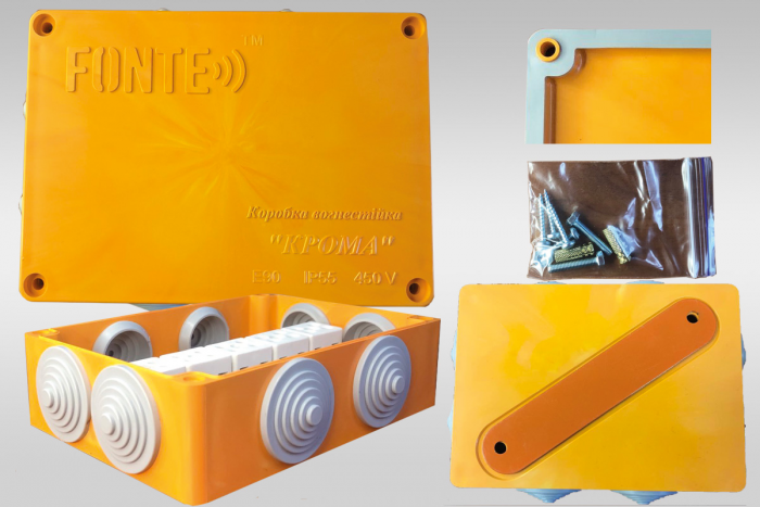 Коробка розподільча вогнестійка типу "КРОМА" КП-02-90 Р1/4