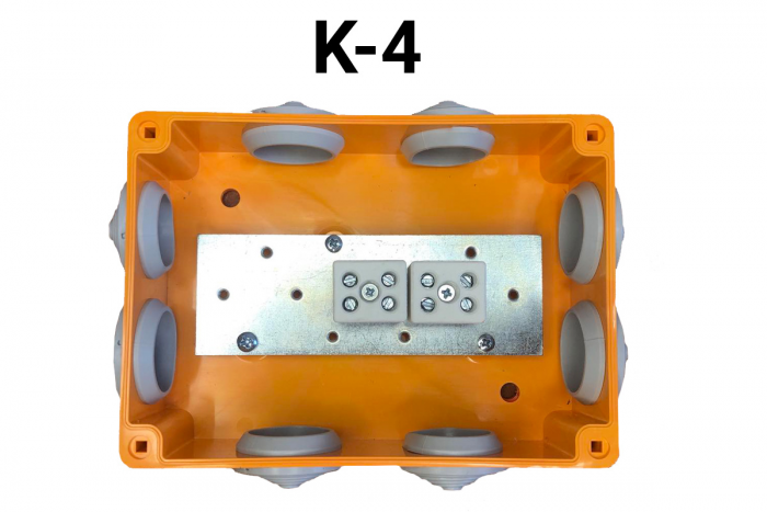 Коробка комутаційна вогнестійка типу "КРОМА" КП-02-90 К4/4
