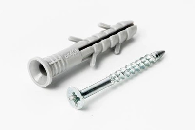 Дюбель 6х40мм без бортика з забивним шурупом (упаковка 100 шт.)