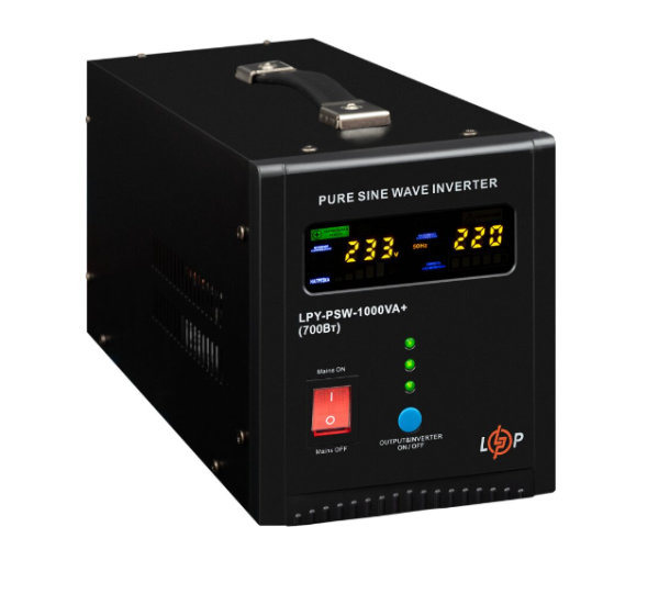 ДБЖ LogicPower LPY-PSW-1000VA+ (700Вт) 10A/20A з правильною синусоїдою 12V