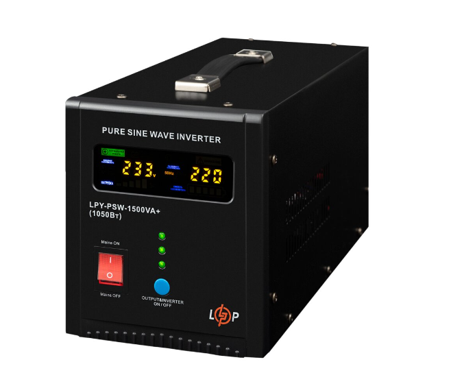 ДБЖ LogicPower LPY-PSW-1500VA+ (1050Вт) 10A/15A з правильною синусоїдою 24V