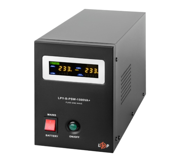 ДБЖ з правильною синусоїдою 24V LPY-B-PSW-1500VA+(1050Вт) 10A/15A