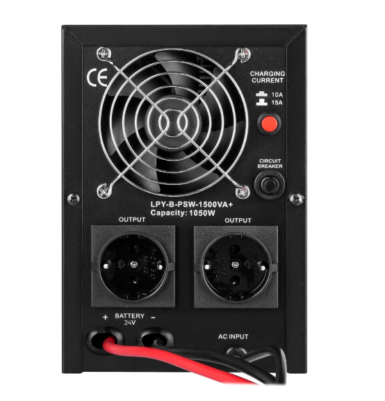 ДБЖ з правильною синусоїдою 24V LPY-B-PSW-1500VA+(1050Вт) 10A/15A