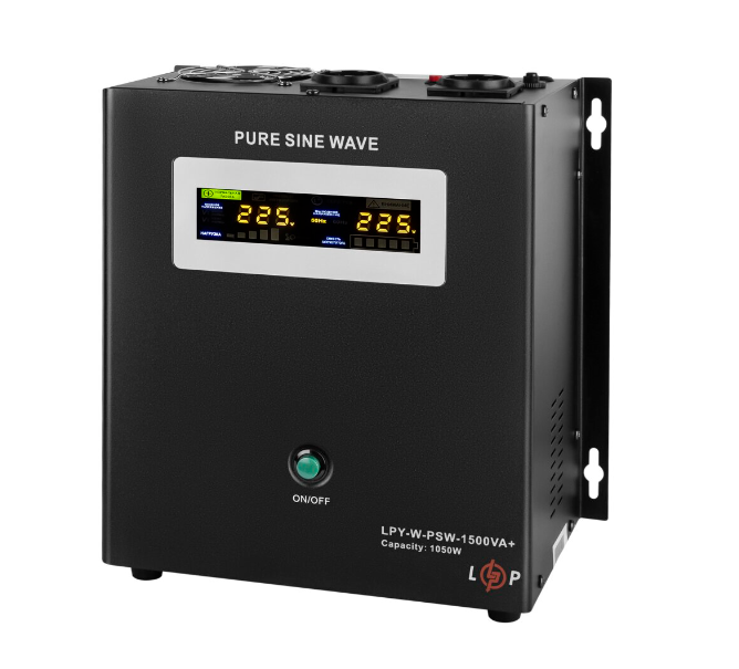 ДБЖ з правильною синусоїдою 24V LPY-W-PSW-1500VA+(1050Вт)10A/15A