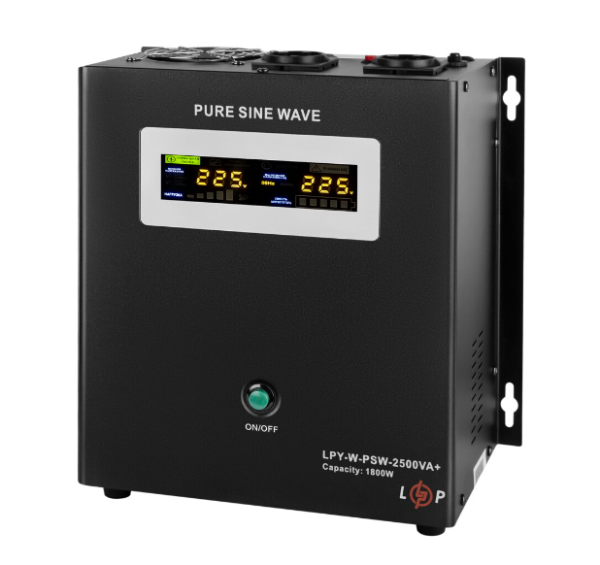 ДБЖ з правильною синусоїдою 24V LPY-W-PSW-2500VA+(1800Вт)10A/20A