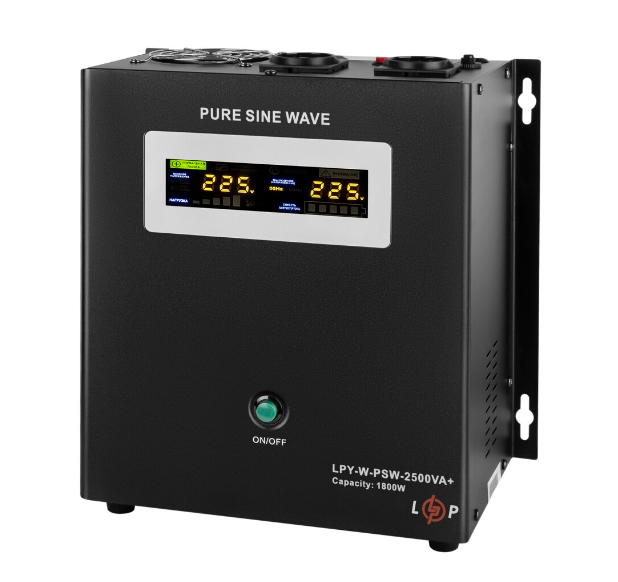 ДБЖ з правильною синусоїдою 24V LPY-W-PSW-2500VA+(1800Вт)10A/20A