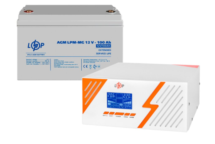 Комплект резервного живлення ДБЖ + мультигелева батарея (UPS B1500 + АКБ MG 1200Wh)