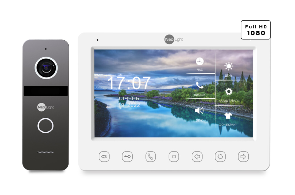 Комплект KAPPA HD KIT (Відеодомофон KAPPA HD, панель виклику SOLO FHD)