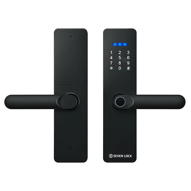 Розумний дверний біометричний замок SEVEN LOCK SL-7740BF (врізна частина 5050)