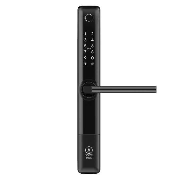 Розумний дверний біометричний замок SEVEN LOCK SL-7762BF black (без врізної частини)
