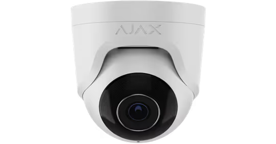 Дротова IP-камера відеоспостереження Ajax TurretCam (8 Mp/4 mm) ASP white