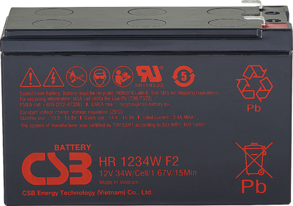 Акумуляторна батарея CSB AGM 12V-9Ah (HR1234WF2)