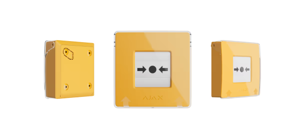 Бездротова програмована кнопка з механізмом скидання Ajax ManualCallPoint (Yellow) Jeweller