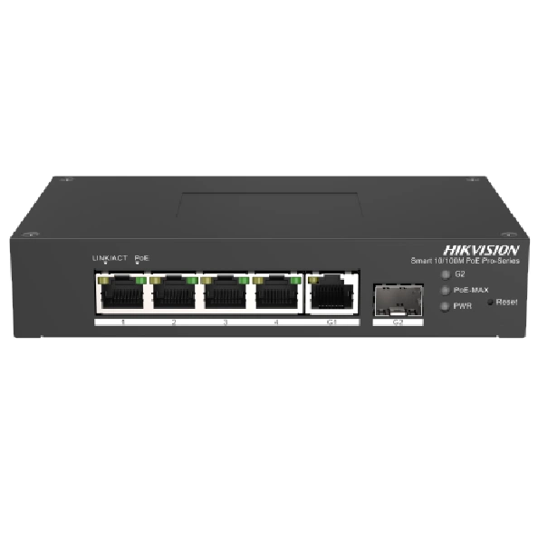 Комутатор 6 портів керований Hikvision DS-3T1306P-SI/HS PoE
