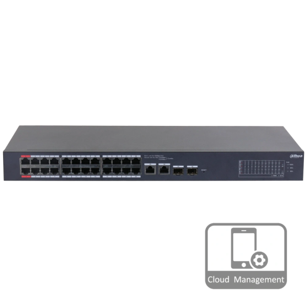 Комутатор 26 портів керований Dahua DH-CS4226-24ET-240 PoE