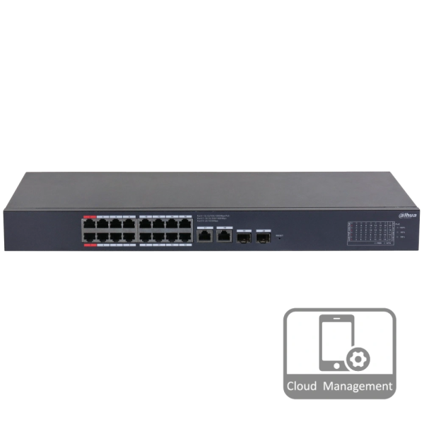 Комутатор 20 портів керований Dahua DH-CS4220-16GT-190 PoE