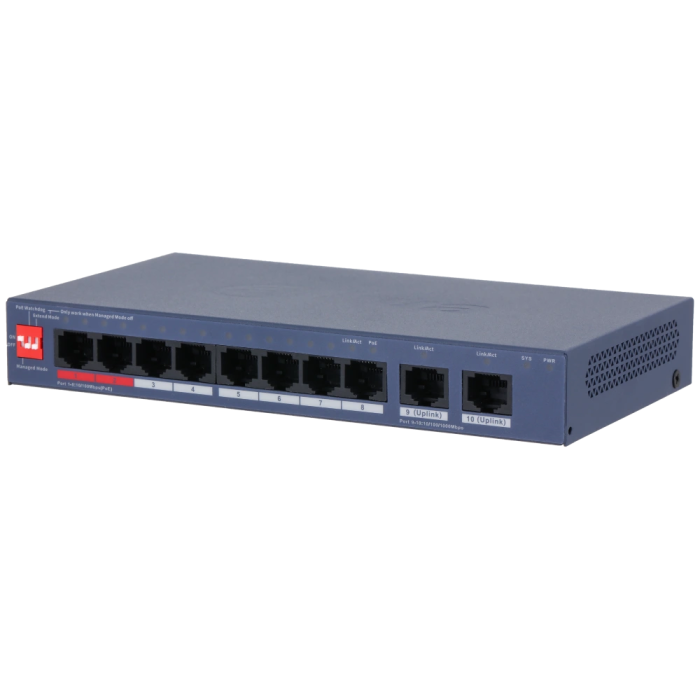 Комутатор 8 портів керований Dahua DH-CS4010-8ET2GT-110