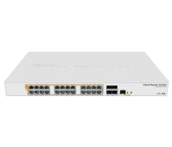 Комутатор 24 порти керований MikroTik CRS328-24P-4S+RM PoE
