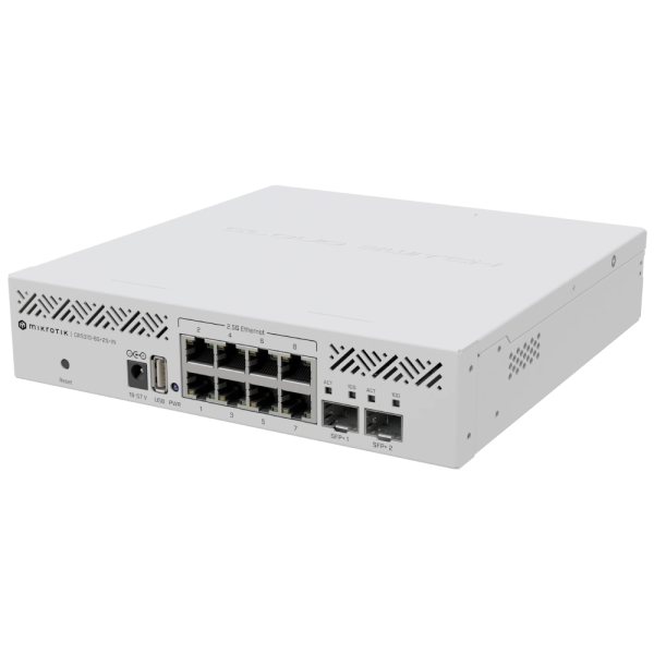 Комутатор 8 портів керований MikroTik CRS310-8G+2S+IN