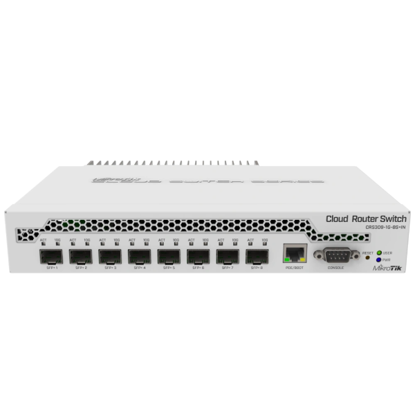 Комутатор 8 портів керований MikroTik CRS309-1G-8S+IN 10G SFP+