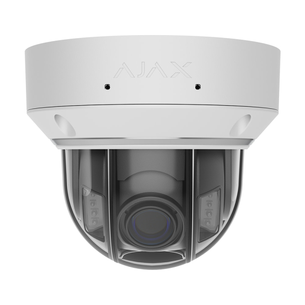 Дротова IP-камера відеоспостереження Ajax DomeCam HLVF (8 Mp) white