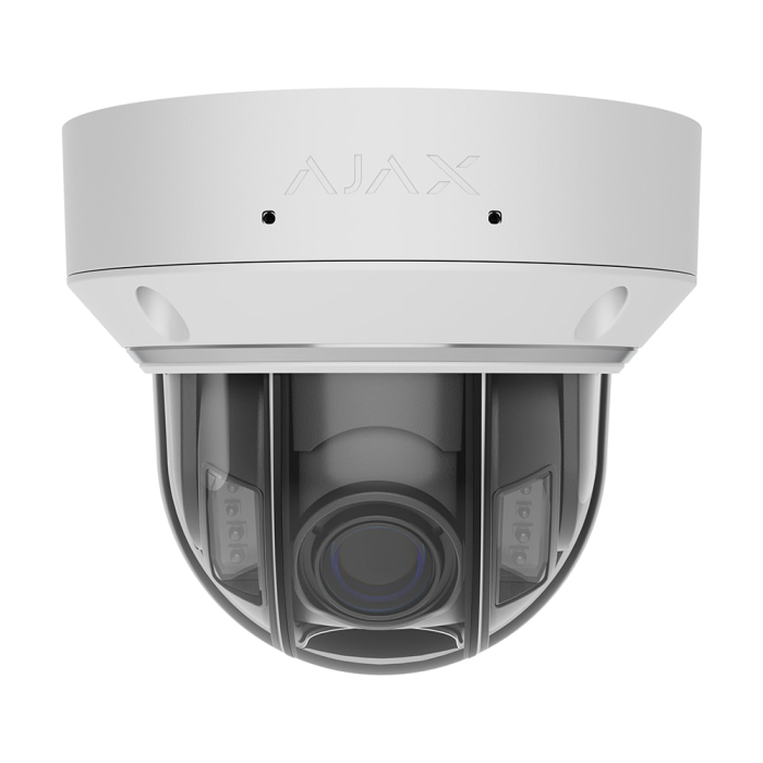 Дротова IP-камера відеоспостереження Ajax DomeCam HLVF (8 Mp) white