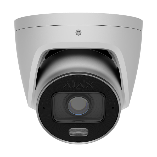 Дротова IP-камера відеоспостереження Ajax TurretCam HLVF (8 Mp) white