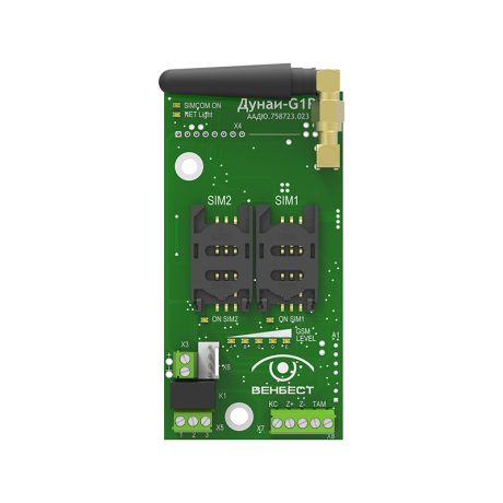 Комплект GSM Дунай-128G1R PLUS (модуль Дунай-G1R + процесор)
