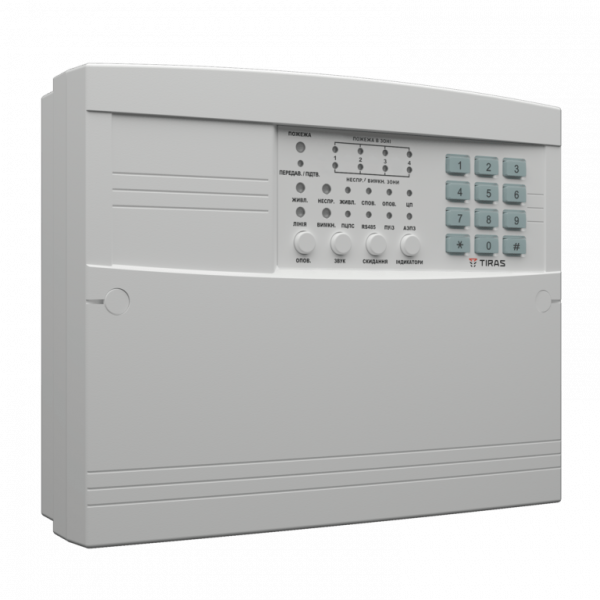 Прилад приймально-контрольний пожежний (ППКП) "Тірас-4П"